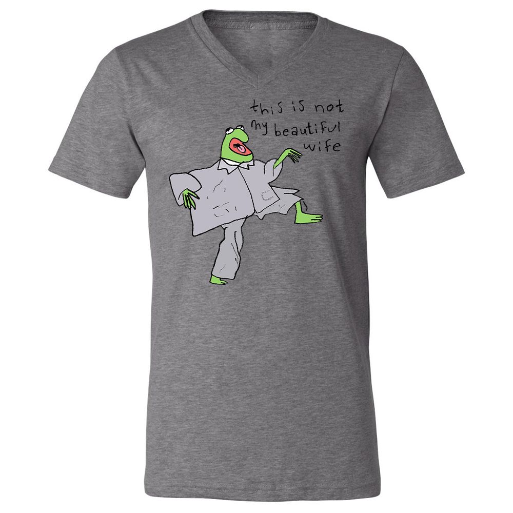 Unisex V-Neck T-Shirt - GYE5PLEM - Deep Heather - 13