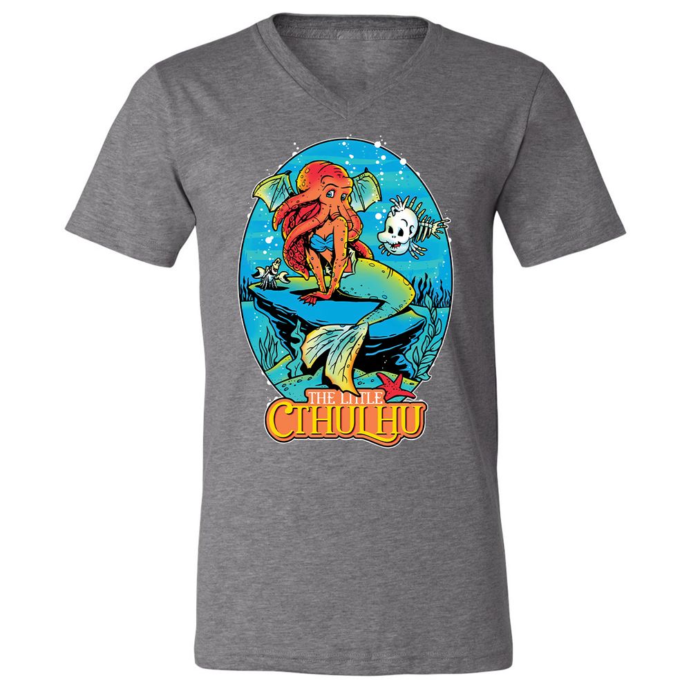 Unisex V-Neck T-Shirt - CA5GKM2L - Deep Heather - 13