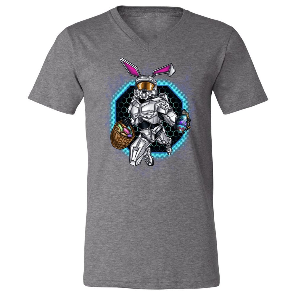 Unisex V-Neck T-Shirt - 5DMH6M6Y - Deep Heather - 13