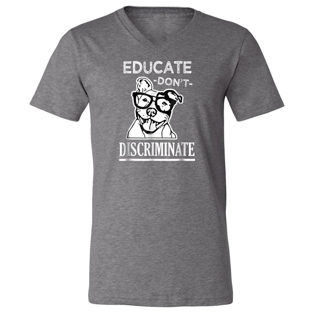 Unisex V-Neck T-Shirt - QQBPR3RC - Deep Heather - 13