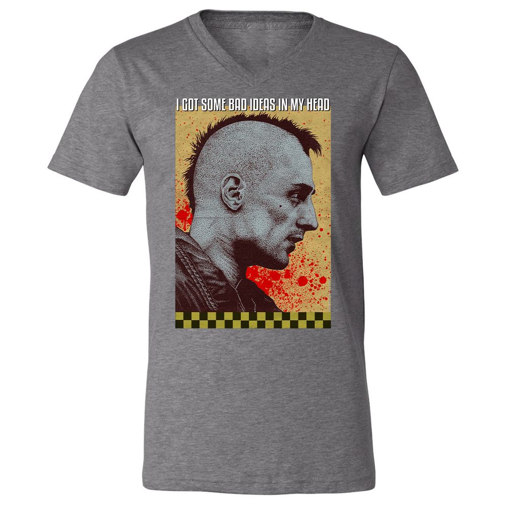 Unisex V-Neck T-Shirt - WHZK5HNE - Deep Heather - 13