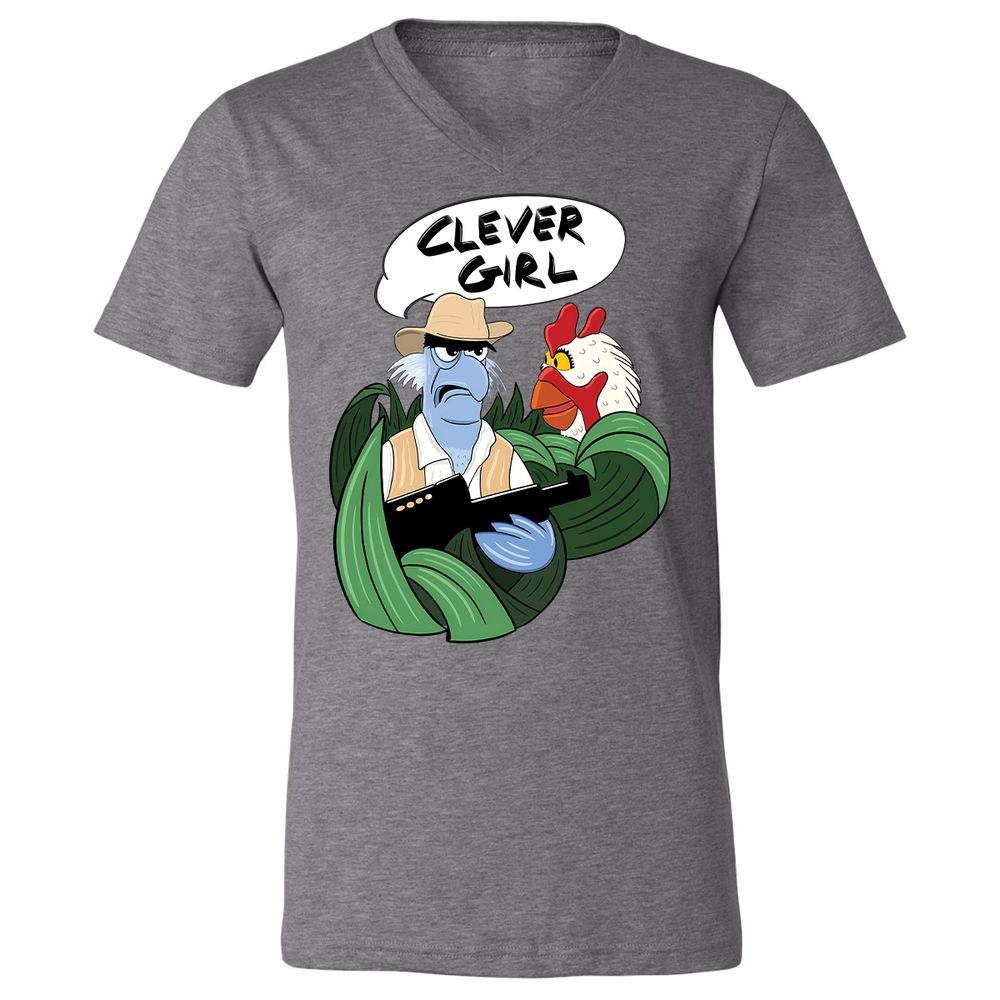 Unisex V-Neck T-Shirt - ZTP5KQZD - Deep Heather - 13