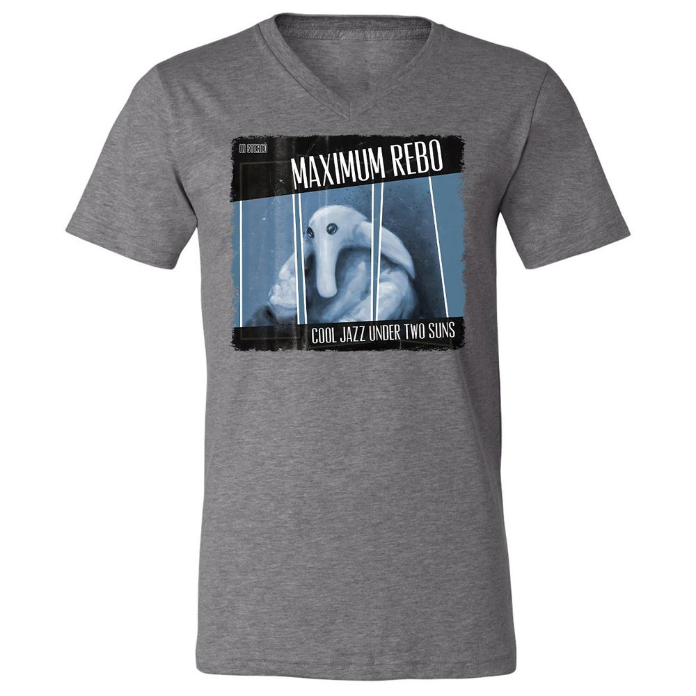 Unisex V-Neck T-Shirt - EHG5AKJB - Deep Heather - 13