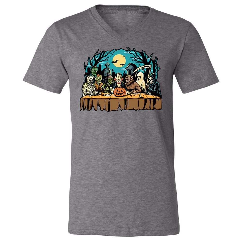 Unisex V-Neck T-Shirt - 8VW543R3 - Deep Heather - 13