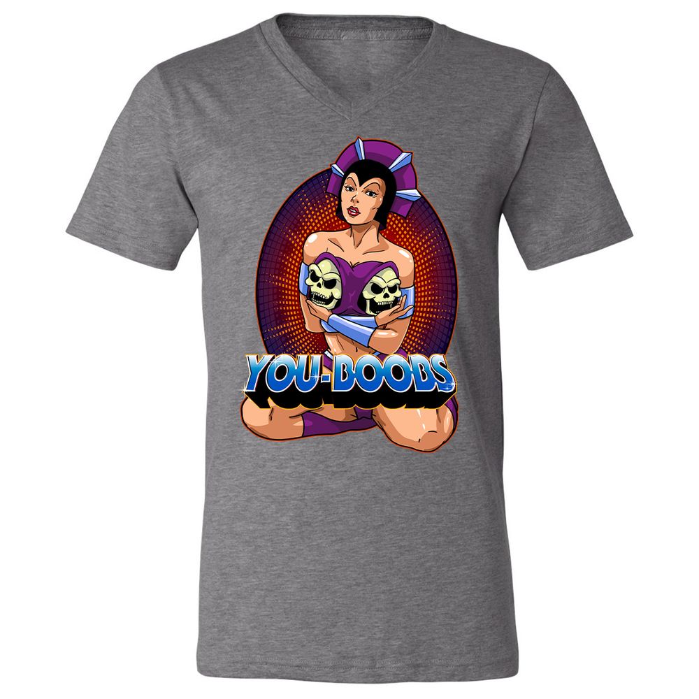 Unisex V-Neck T-Shirt - 829VQMD3 - Deep Heather - 13