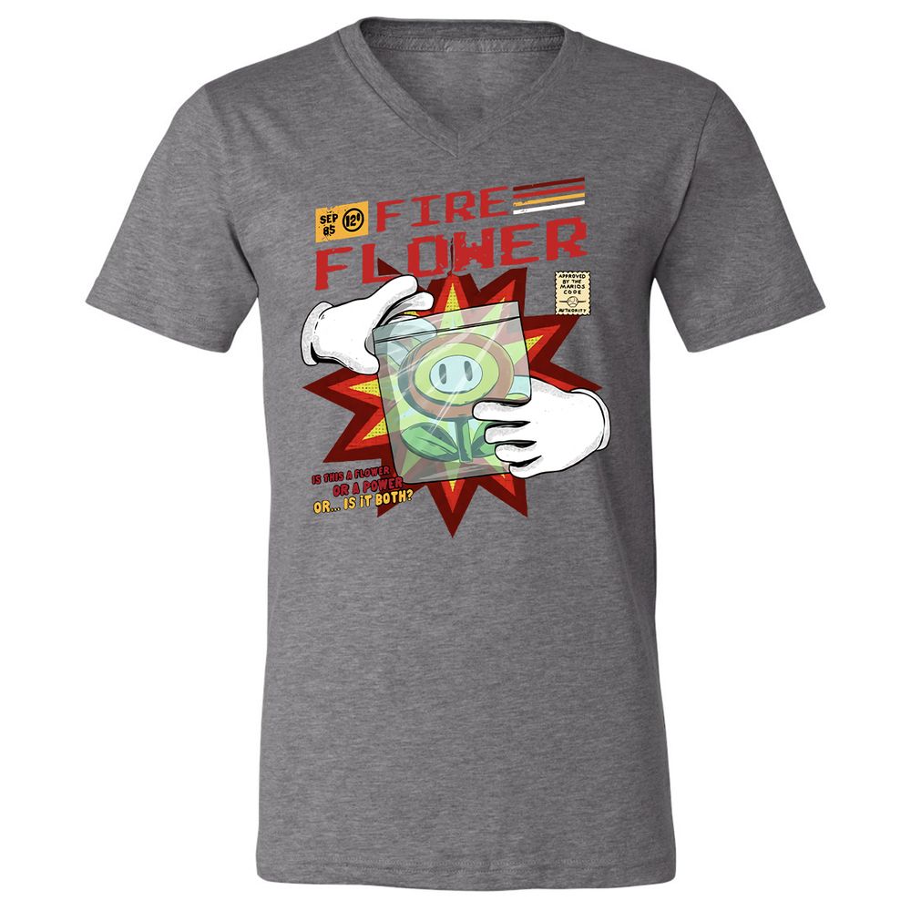 Unisex V-Neck T-Shirt - Y7EM8ZXW - Deep Heather - 13