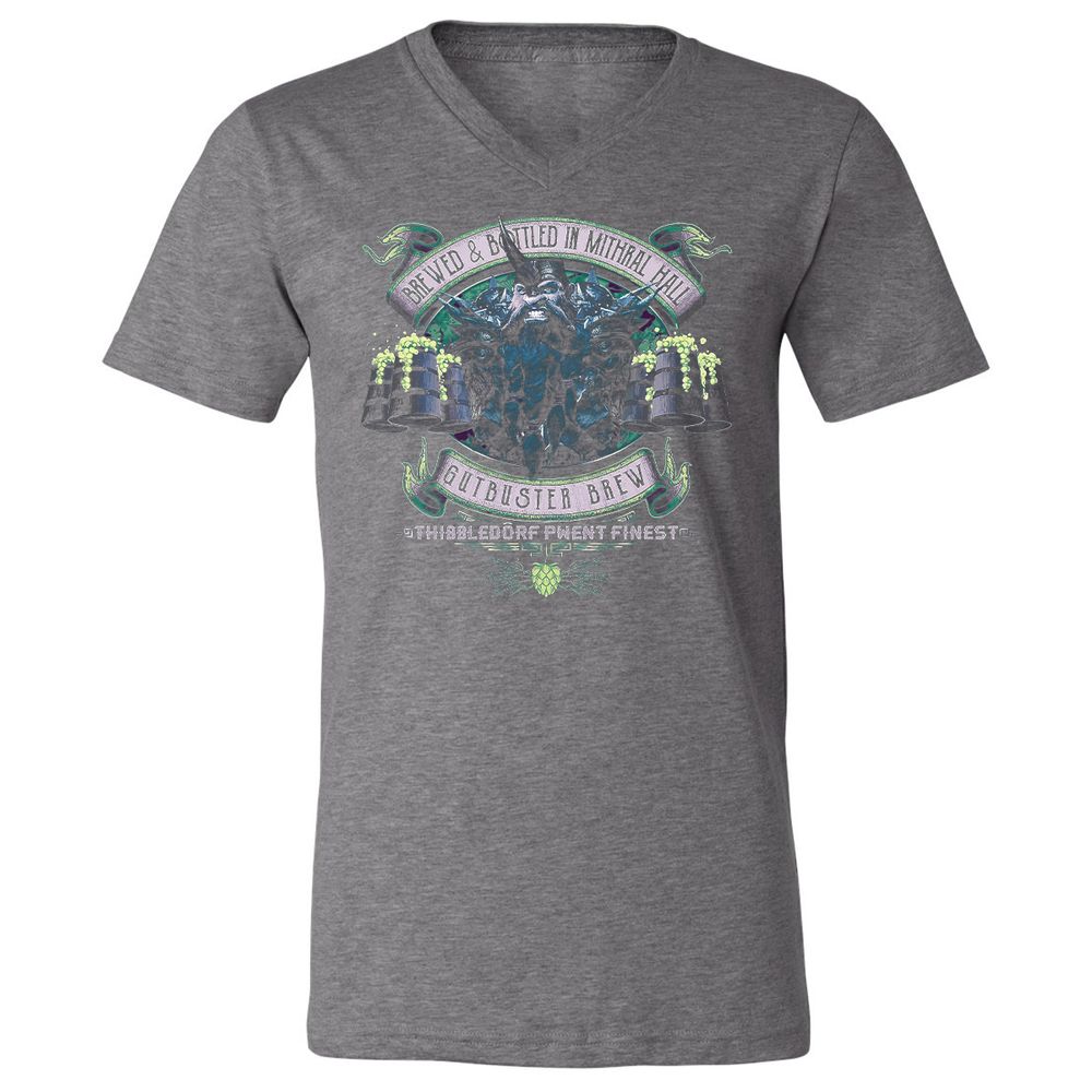 Unisex V-Neck T-Shirt - NL39G1LK - Deep Heather - 13