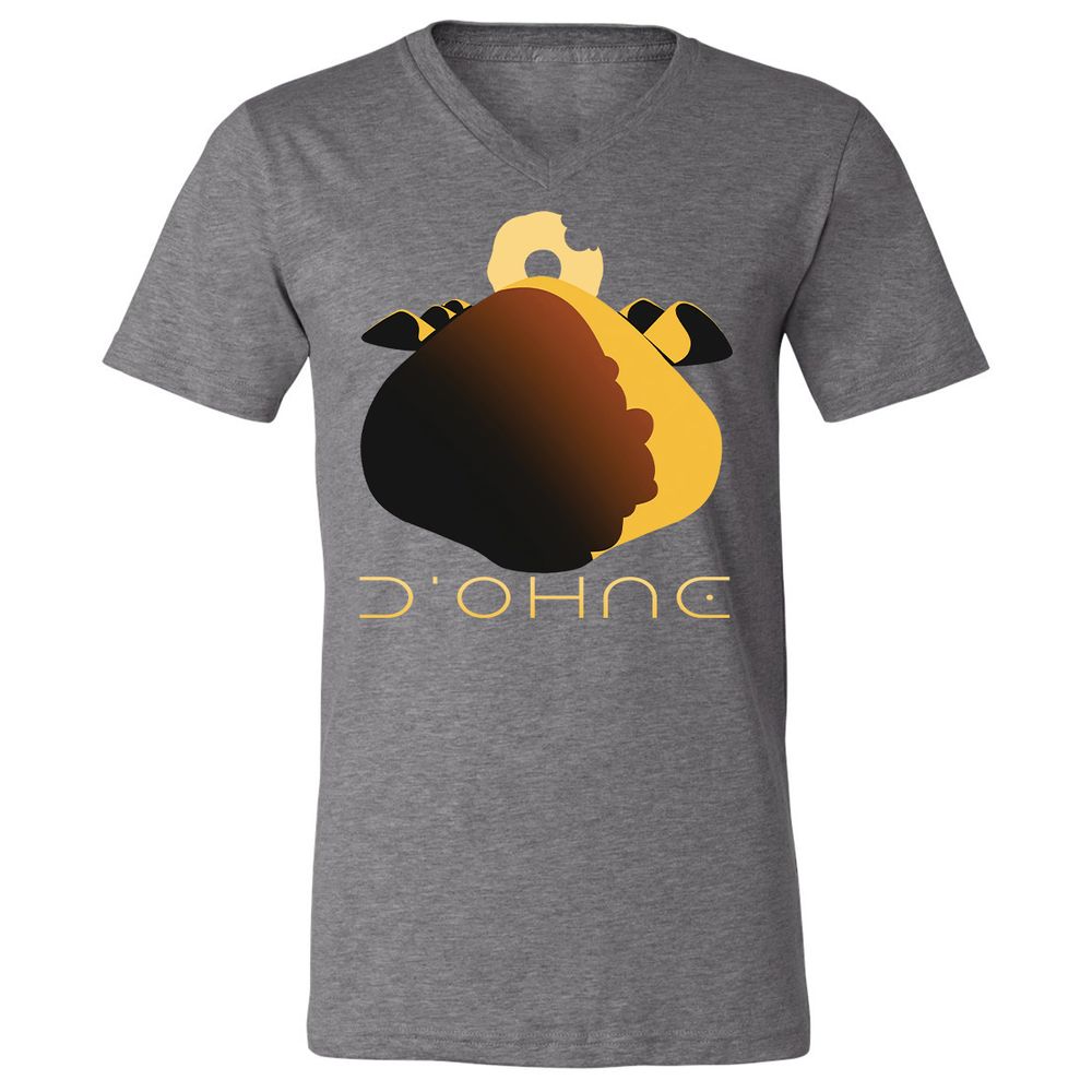 Unisex V-Neck T-Shirt - KZFSRB7W - Deep Heather - 13