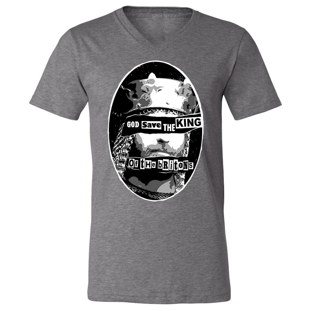 Unisex V-Neck T-Shirt - B2M76KVM - Deep Heather - 13