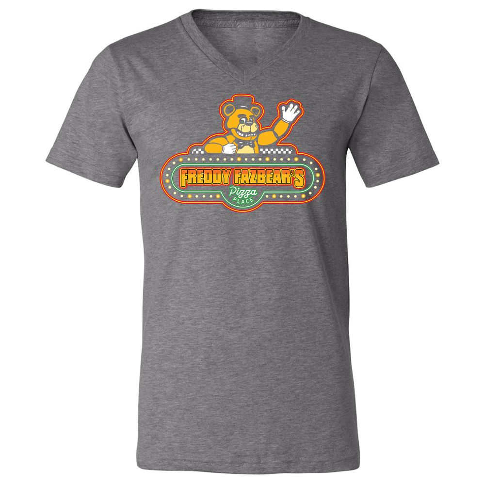 Unisex V-Neck T-Shirt - 1QRD4ADX - Deep Heather - 13