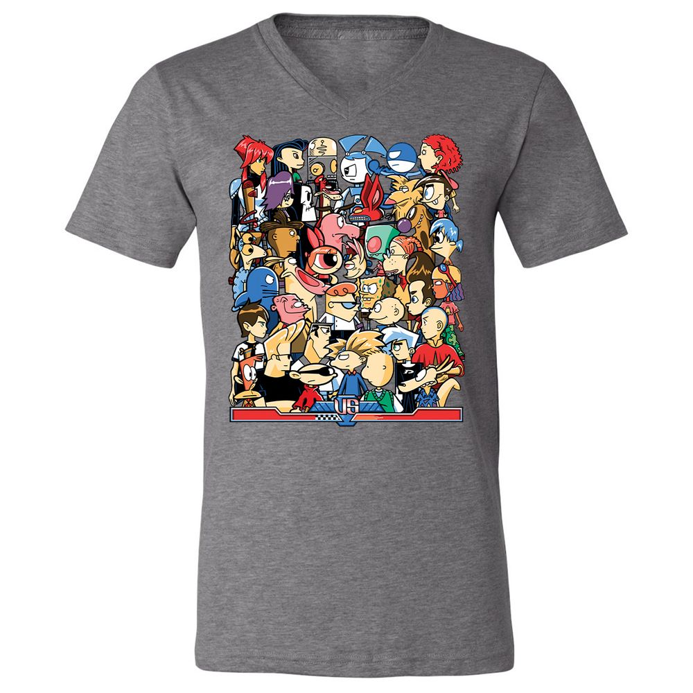 Unisex V-Neck T-Shirt - 5JV6KJVH - Deep Heather - 13