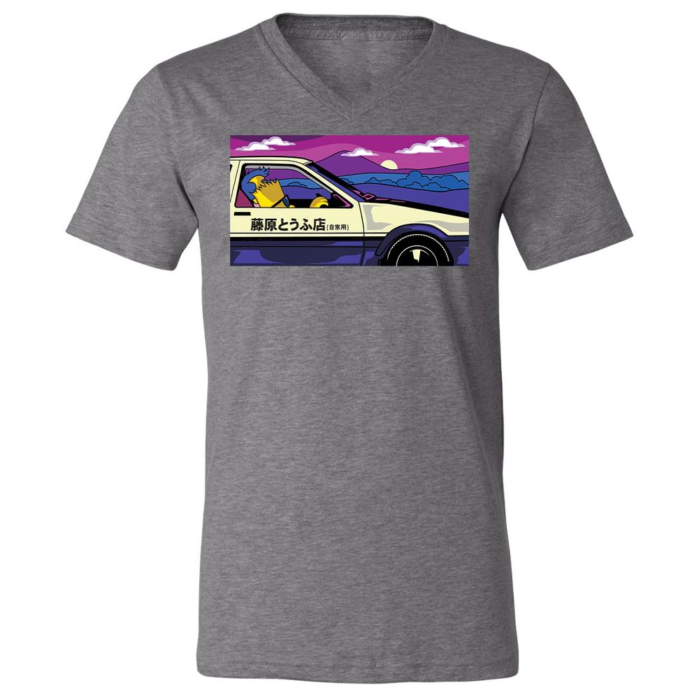 Unisex V-Neck T-Shirt - RKTEVZNB - Deep Heather - 13