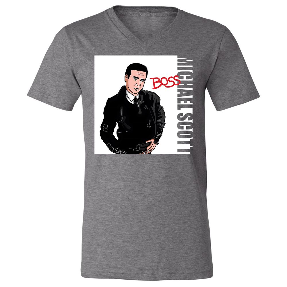 Unisex V-Neck T-Shirt - MZP4A9WC - Deep Heather - 13