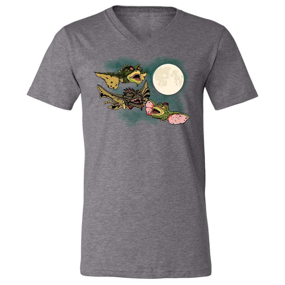 Unisex V-Neck T-Shirt - UTD67MMX - Deep Heather - 13