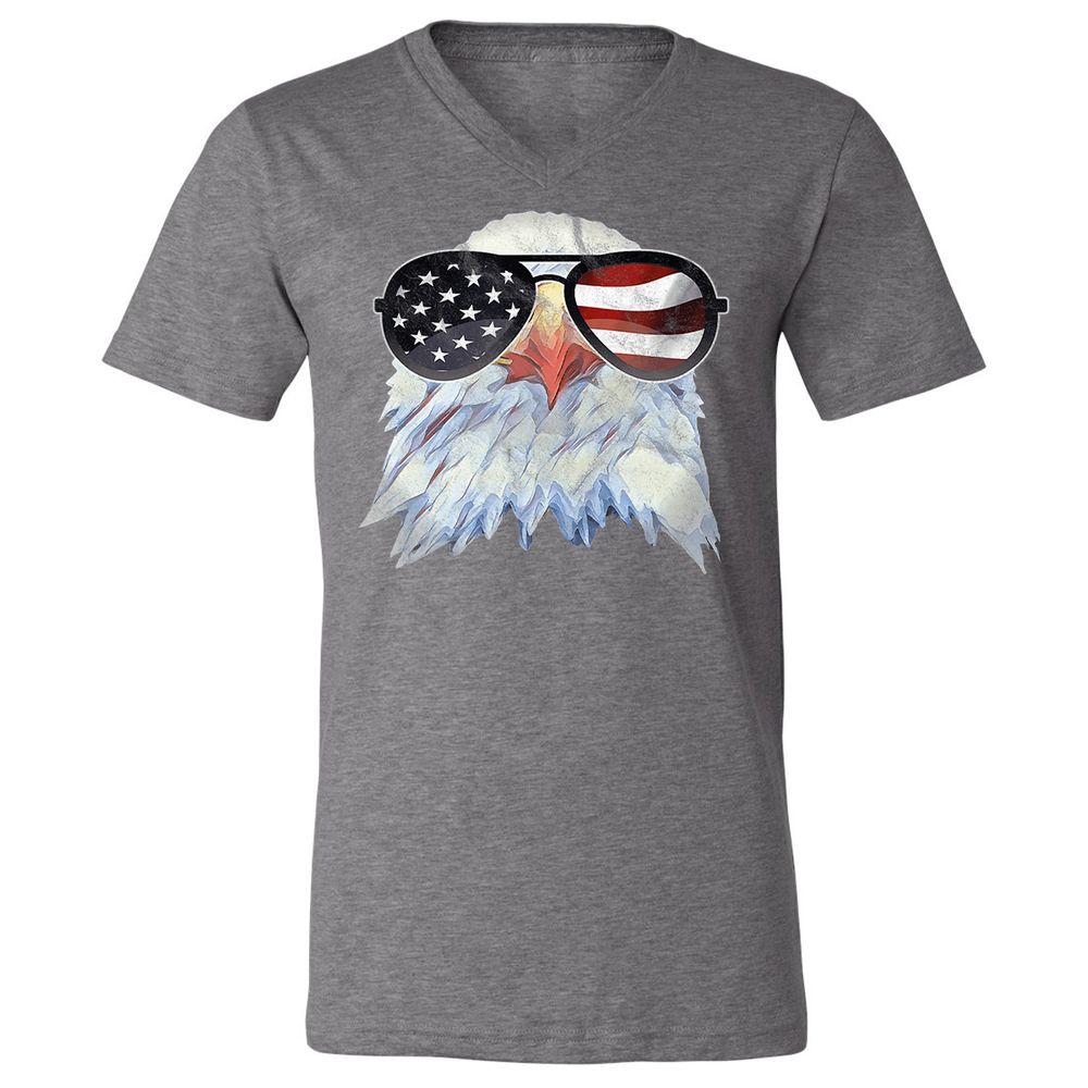 Unisex V-Neck T-Shirt - 2RLNRDUQ - Deep Heather - 13