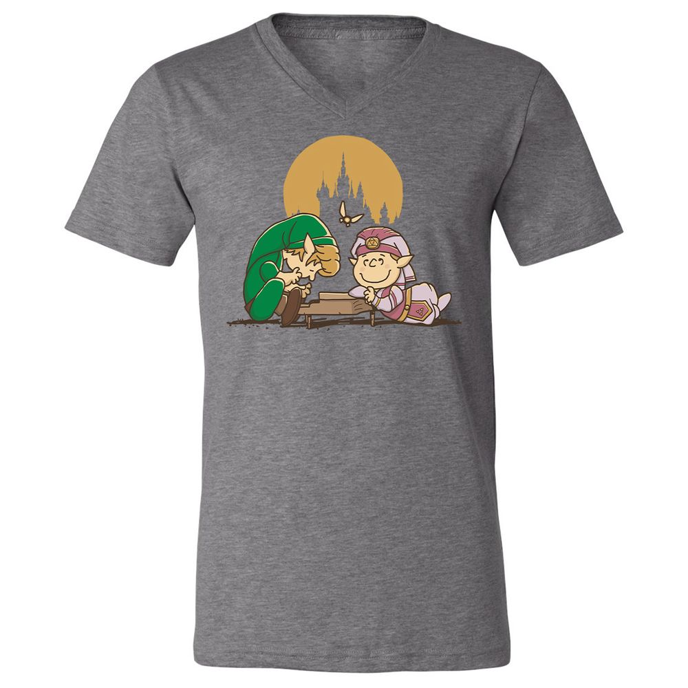Unisex V-Neck T-Shirt - H357B76V - Deep Heather - 13
