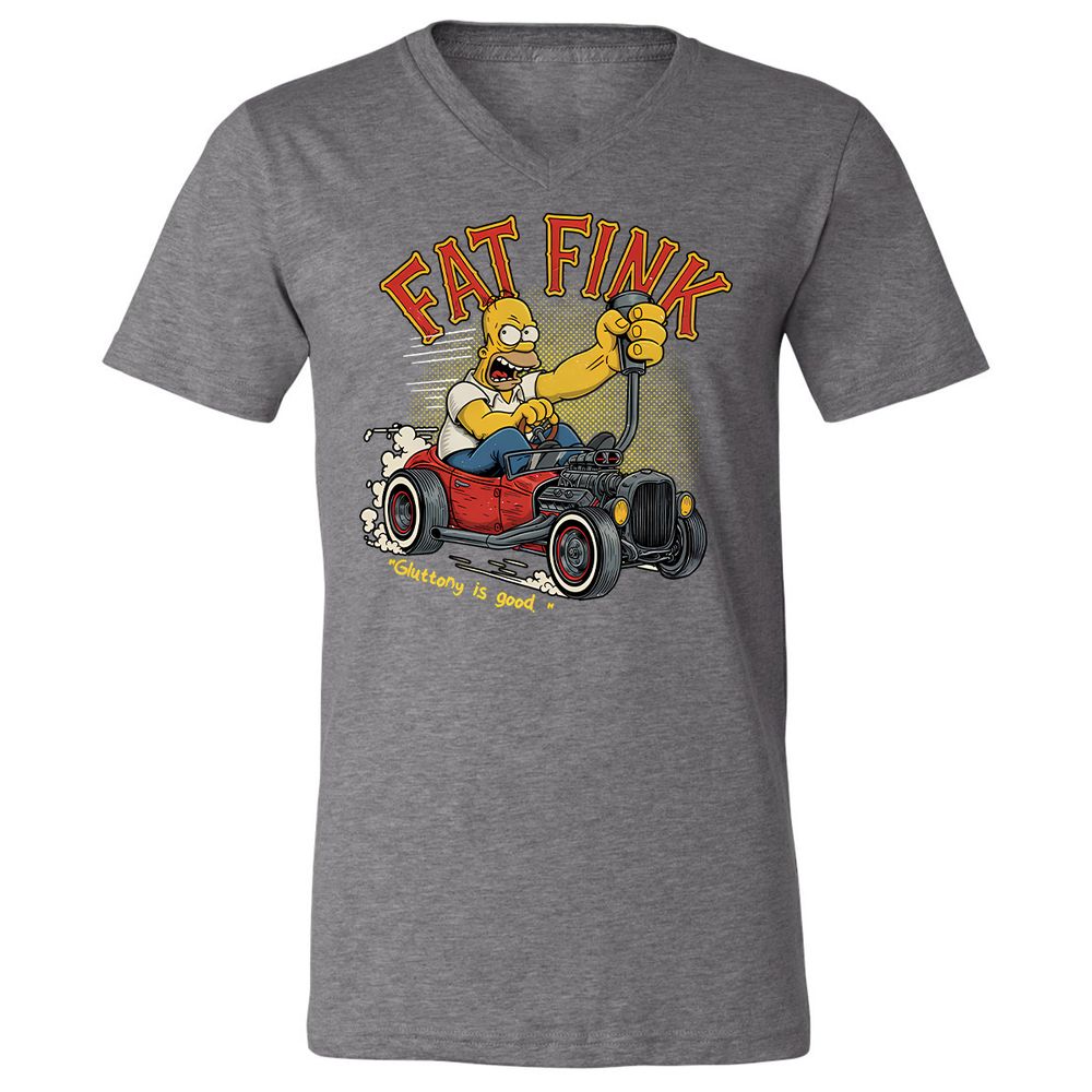 Unisex V-Neck T-Shirt - 6KG9UAWK - Deep Heather - 13