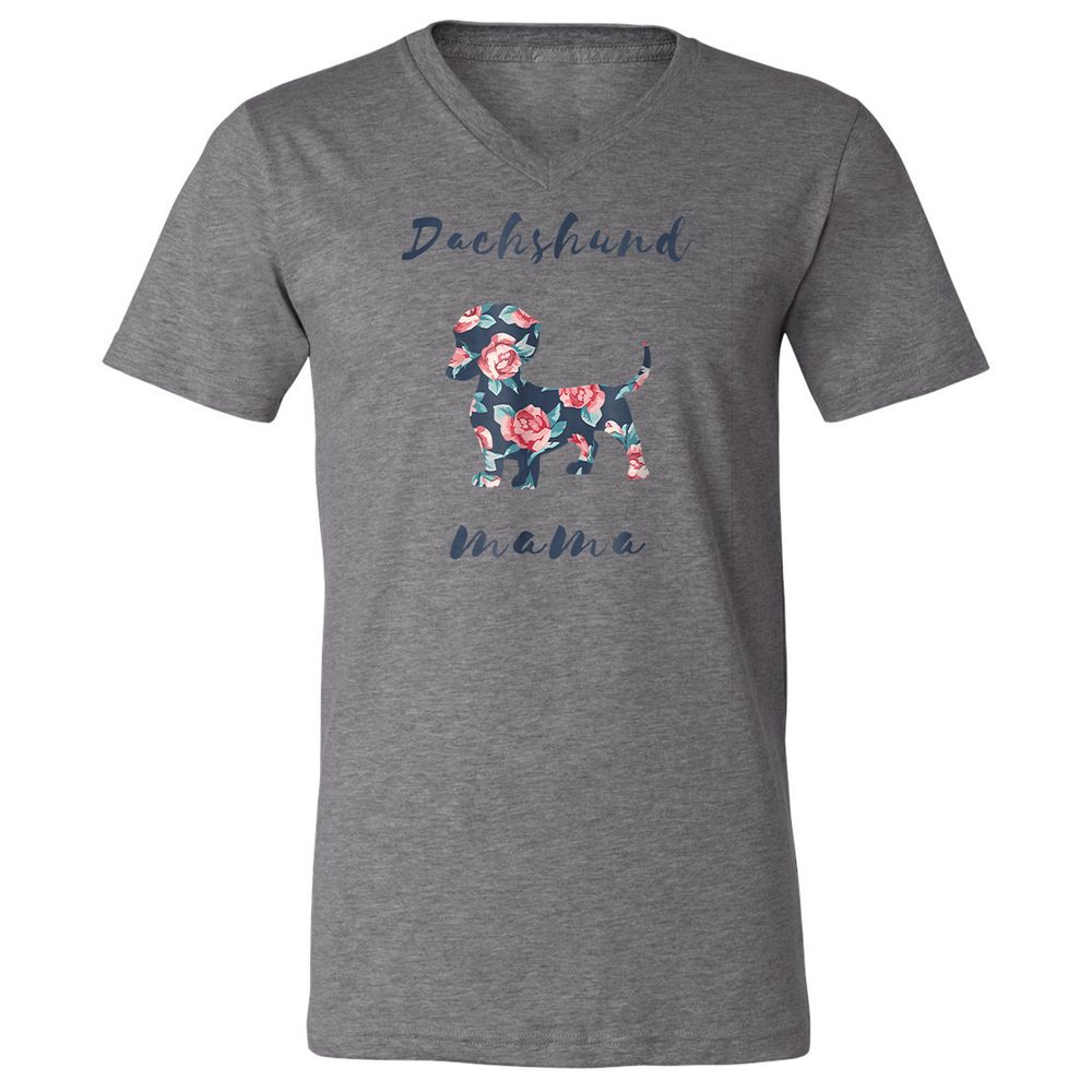 Unisex V-Neck T-Shirt - 9GVVSUQJ - Deep Heather - 13