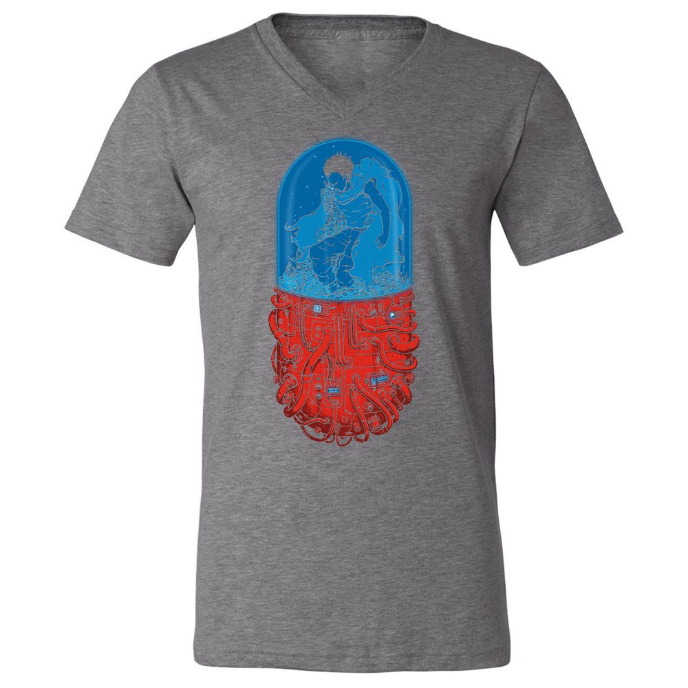 Unisex V-Neck T-Shirt - M3G8DWDT - Deep Heather - 13