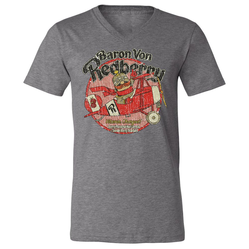 Unisex V-Neck T-Shirt - SHKEBYPS - Deep Heather - 13