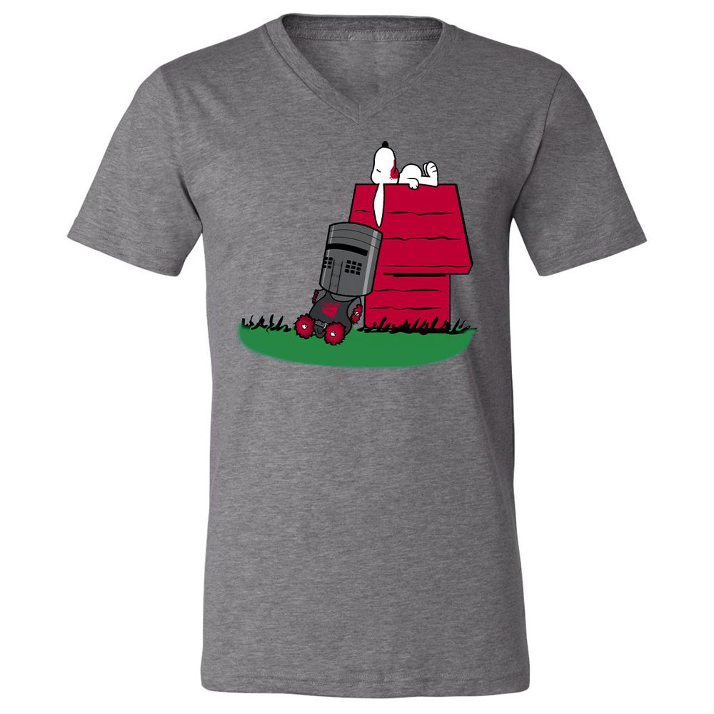 Unisex V-Neck T-Shirt - E97P5S6R - Deep Heather - 13