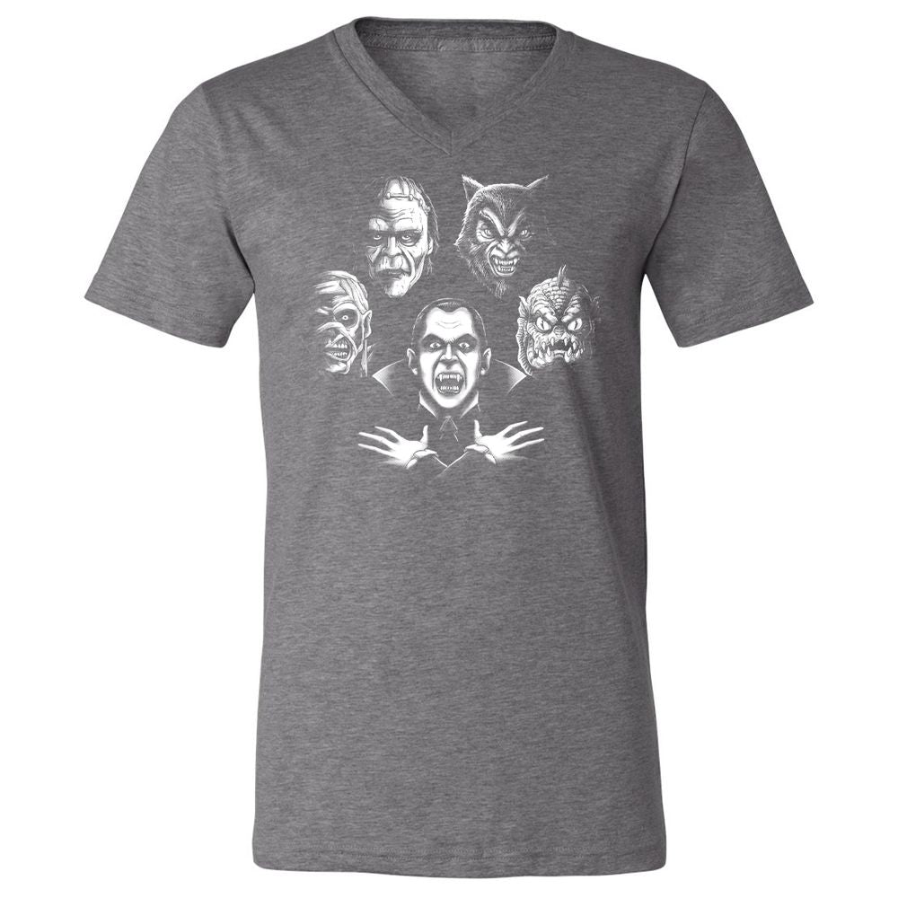 Unisex V-Neck T-Shirt - ZGGTQL7Q - Deep Heather - 13