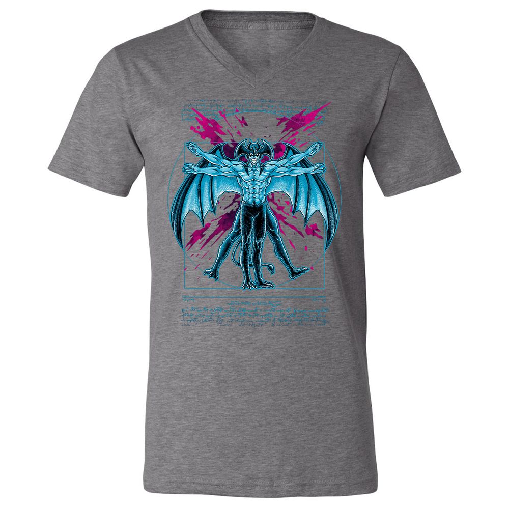 Unisex V-Neck T-Shirt - FSANST9S - Deep Heather - 13