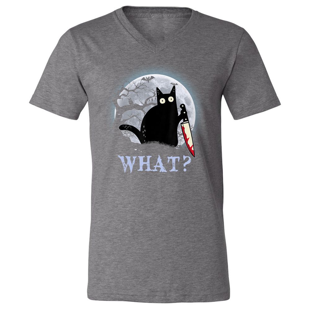 Unisex V-Neck T-Shirt - 8CQ1WCYZ - Deep Heather - 13