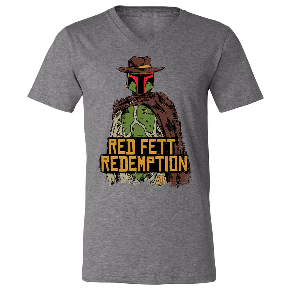 Unisex V-Neck T-Shirt - RLMBLBT8 - Deep Heather - 13