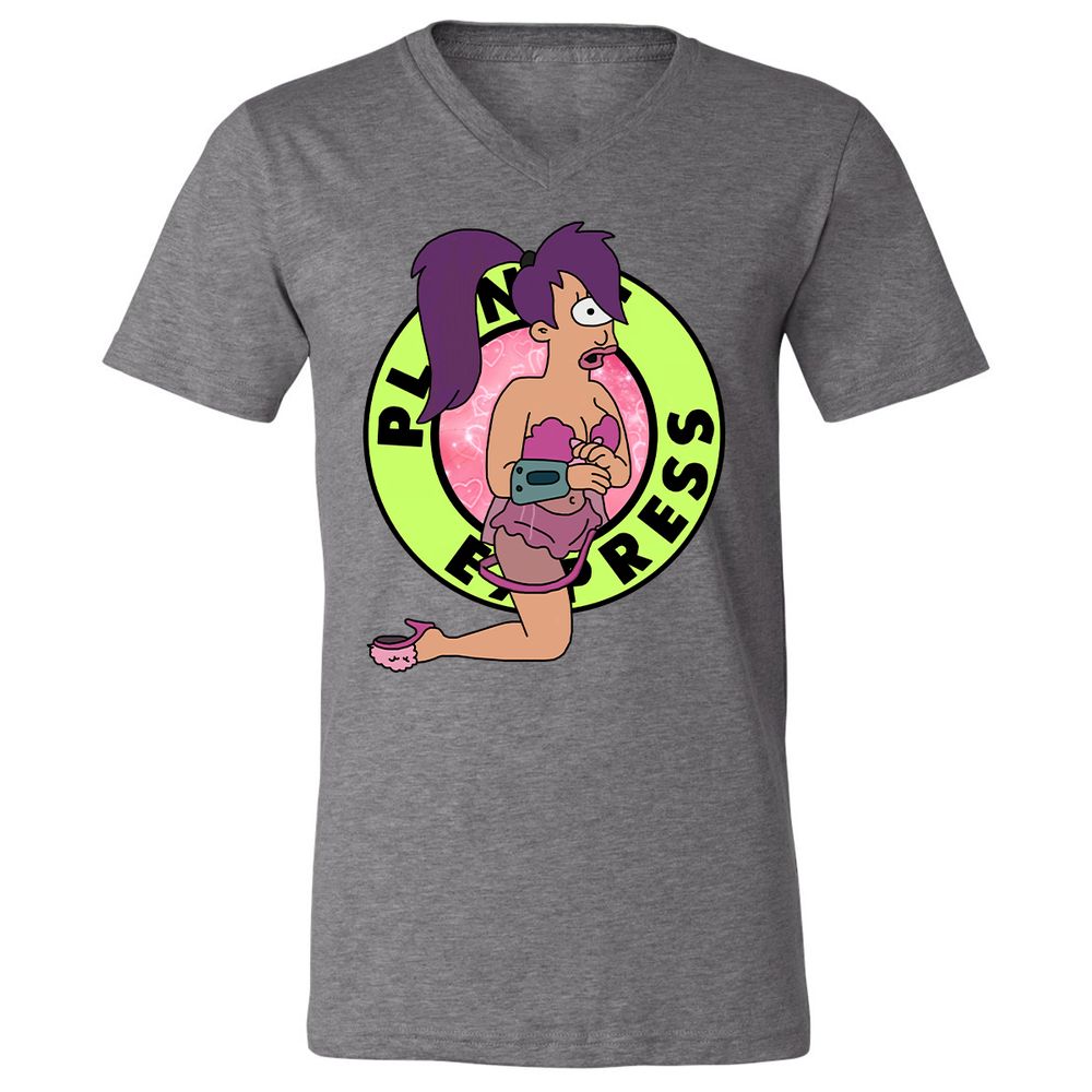 Unisex V-Neck T-Shirt - RVX3BEQ6 - Deep Heather - 13