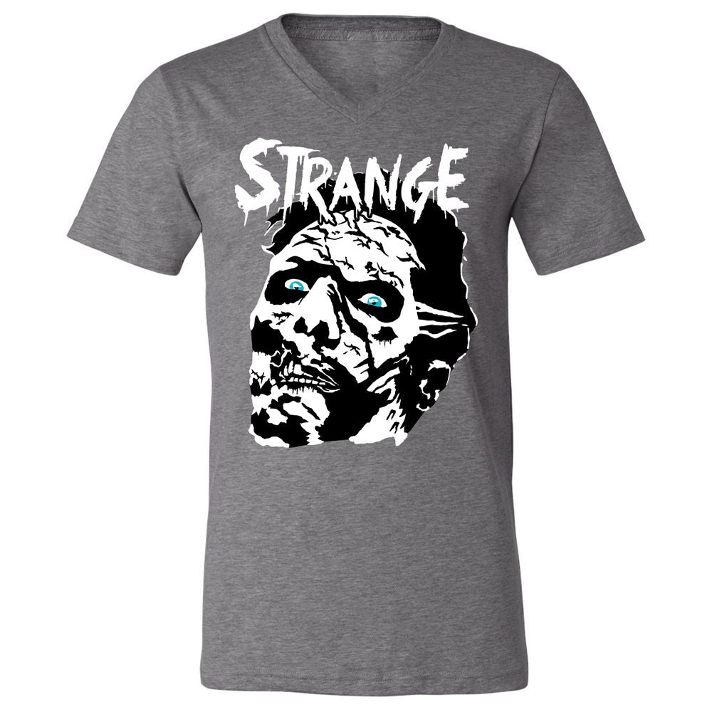 Unisex V-Neck T-Shirt - CZKGM2YK - Deep Heather - 13