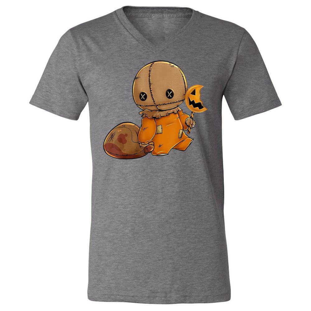 Unisex V-Neck T-Shirt - 91F9BNJZ - Deep Heather - 13