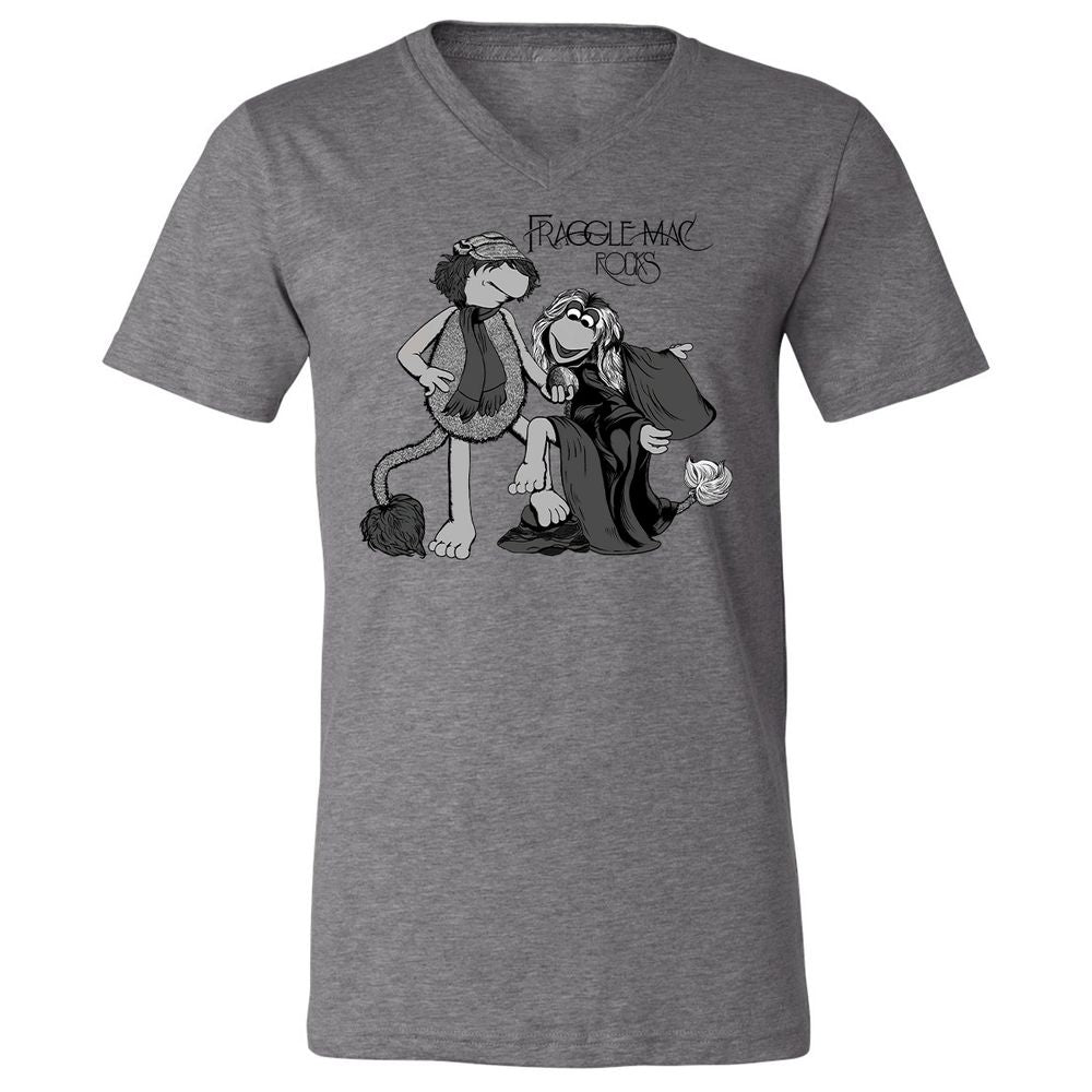 Unisex V-Neck T-Shirt - TBAC4MLE - Deep Heather - 13