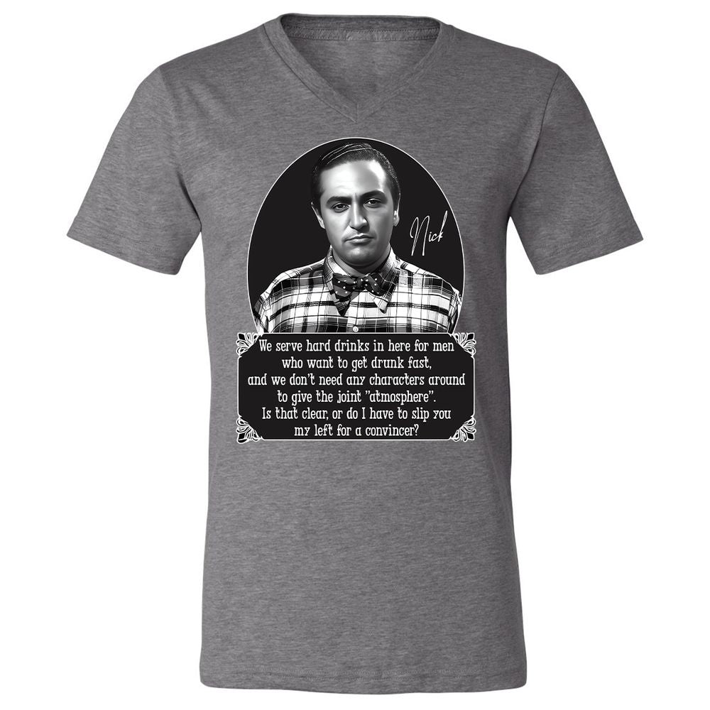 Unisex V-Neck T-Shirt - HN55QJZX - Deep Heather - 13