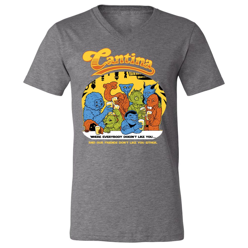 Unisex V-Neck T-Shirt - H28W73HL - Deep Heather - 13