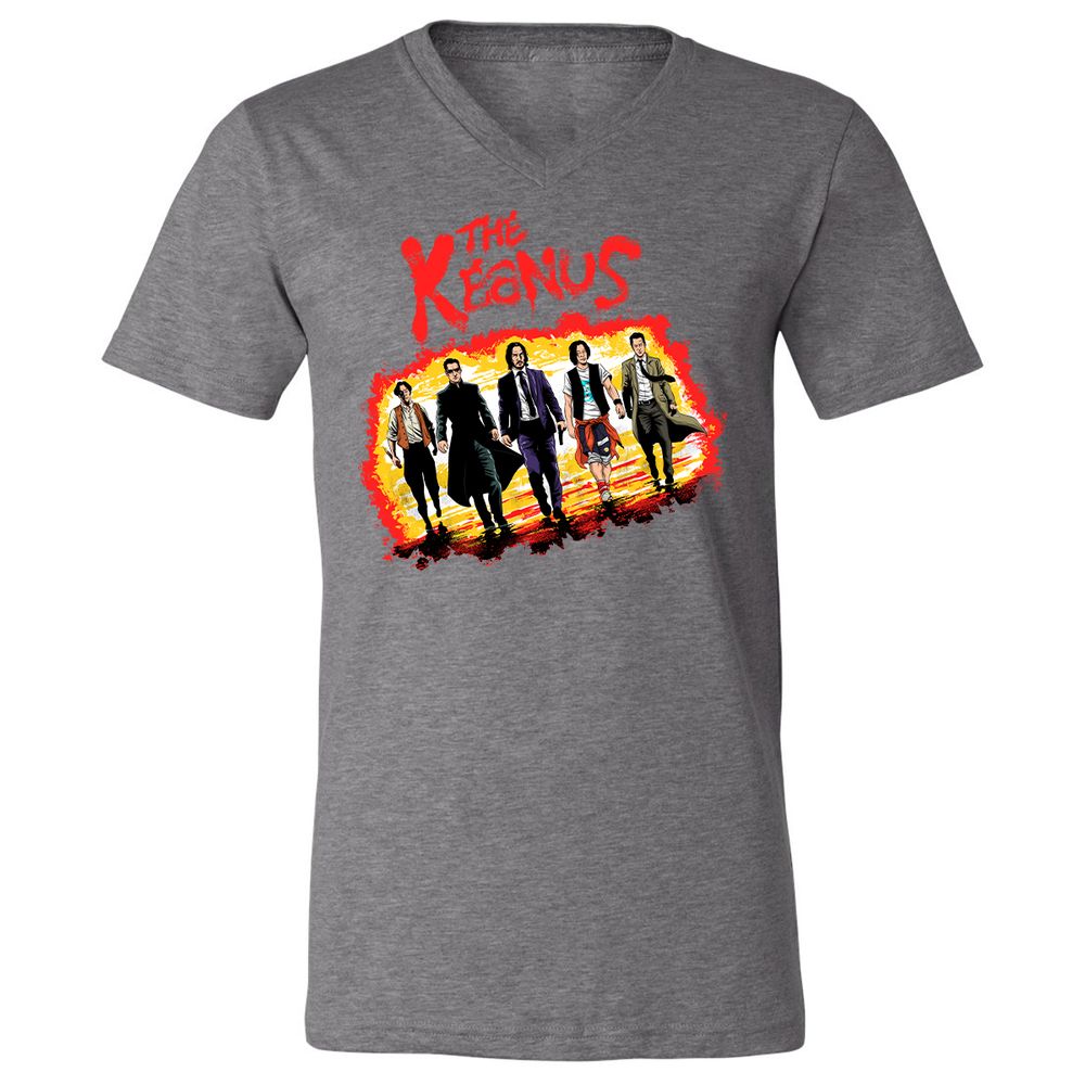 Unisex V-Neck T-Shirt - H3EJ3UFF - Deep Heather - 13