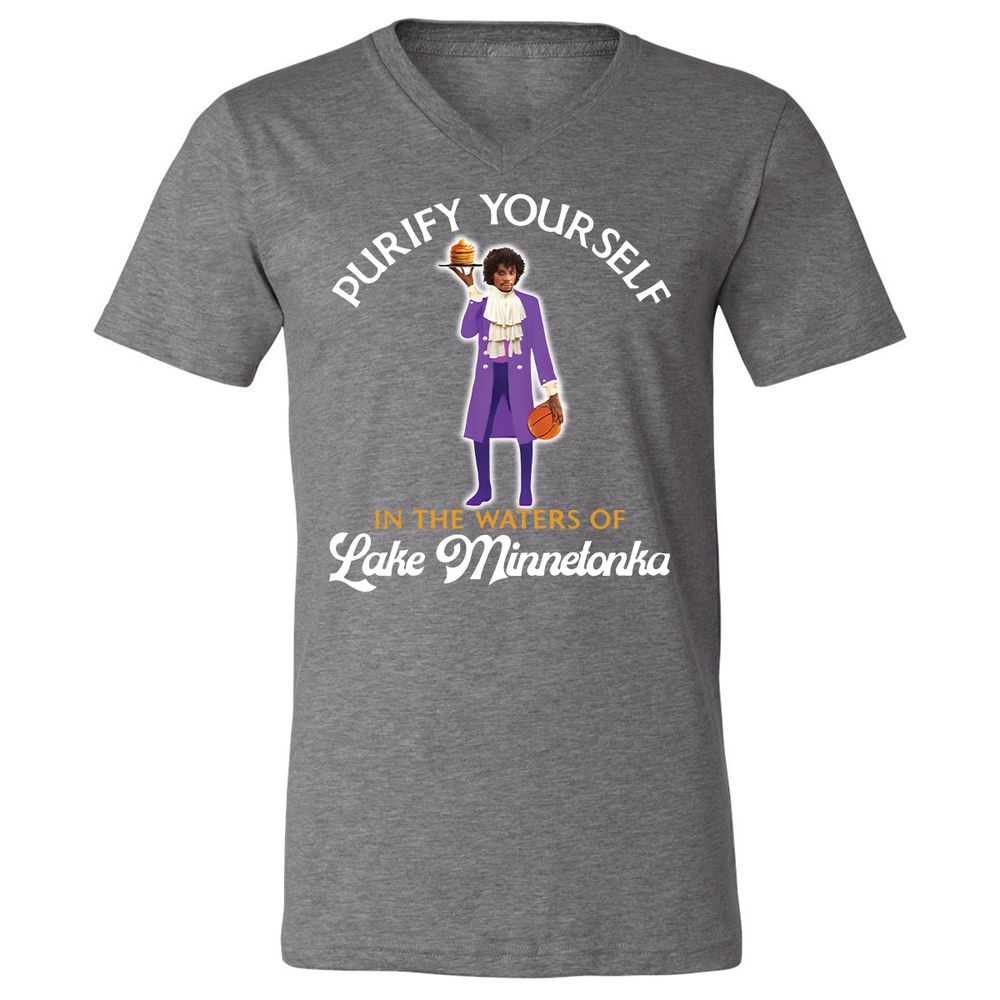 Unisex V-Neck T-Shirt - FKU89SMD - Deep Heather - 13