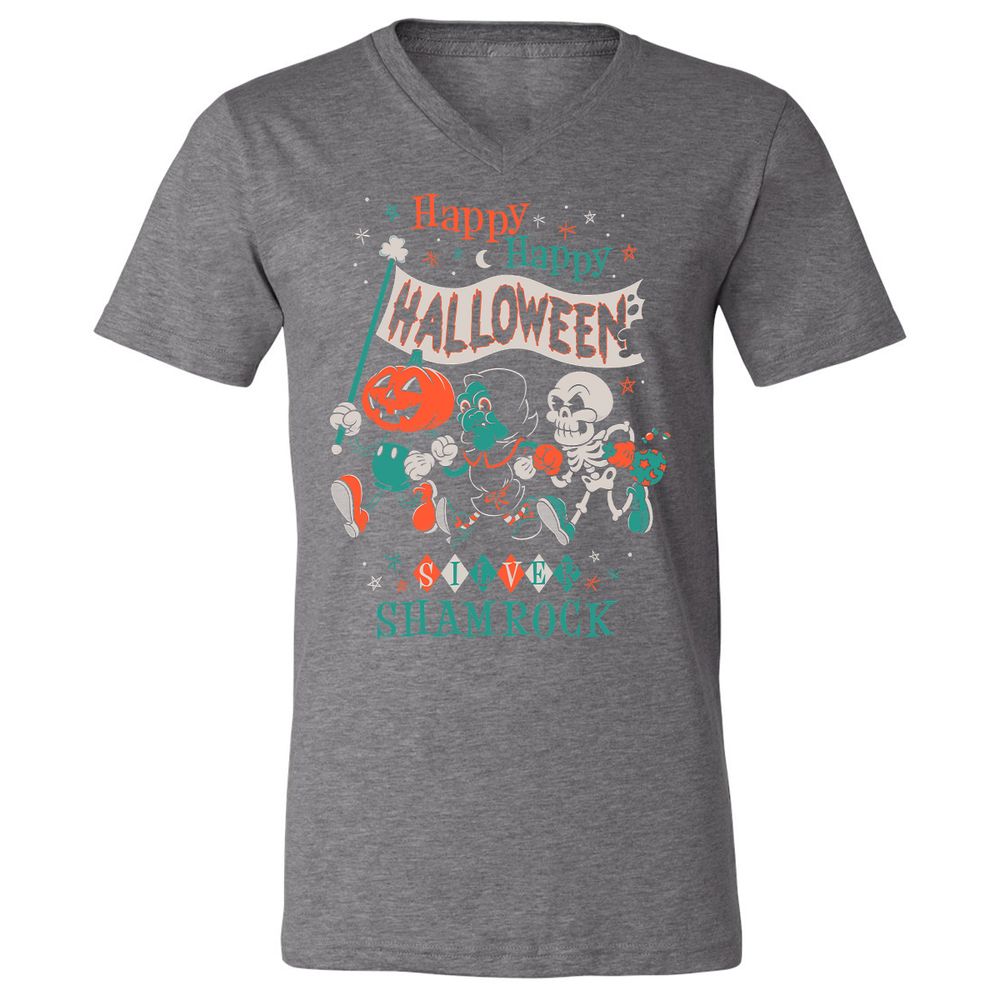 Unisex V-Neck T-Shirt - 4SMWYDQV - Deep Heather - 13