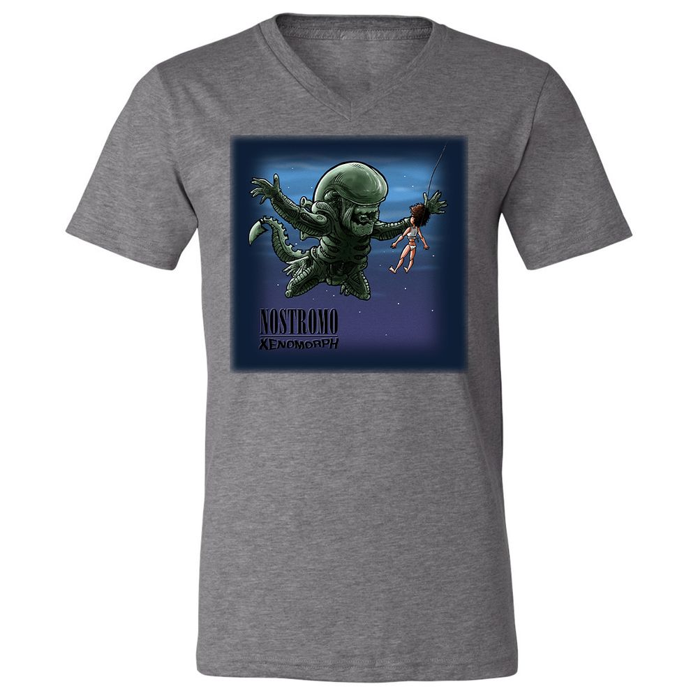 Unisex V-Neck T-Shirt - WS1LWZXY - Deep Heather - 13