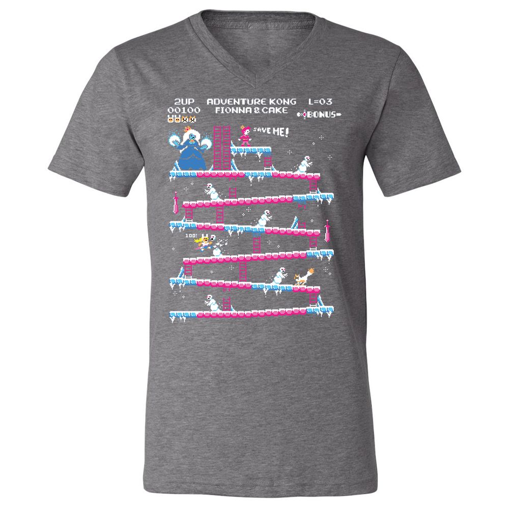 Unisex V-Neck T-Shirt - PYLA8H1V - Deep Heather - 13