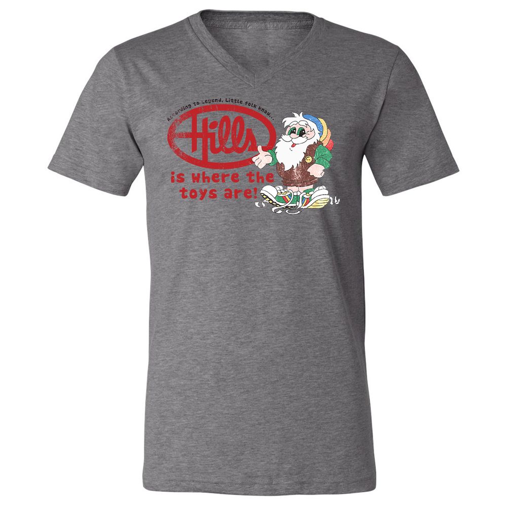 Unisex V-Neck T-Shirt - L3PFR7GZ - Deep Heather - 13