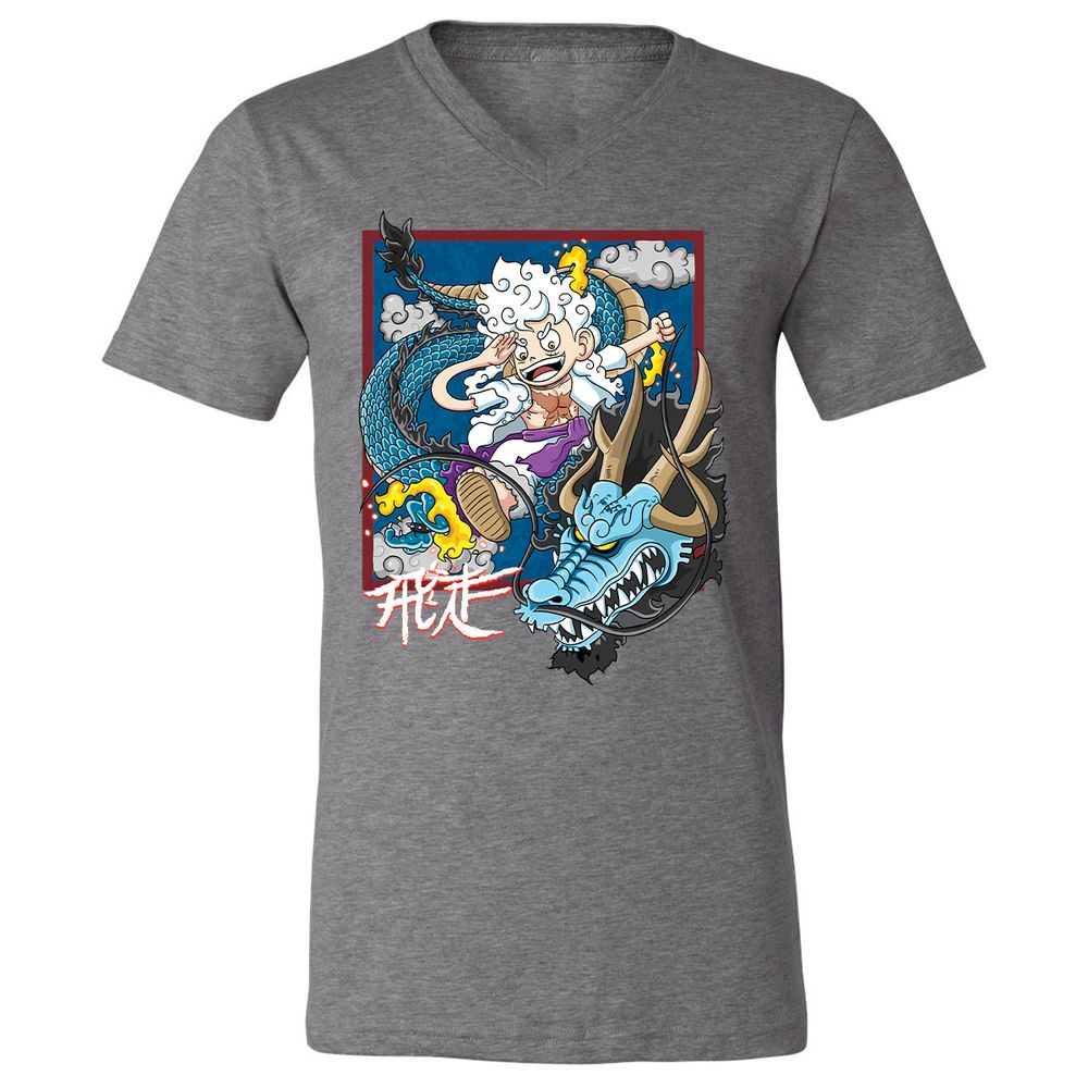 Unisex V-Neck T-Shirt - GQECQN2B - Deep Heather - 13