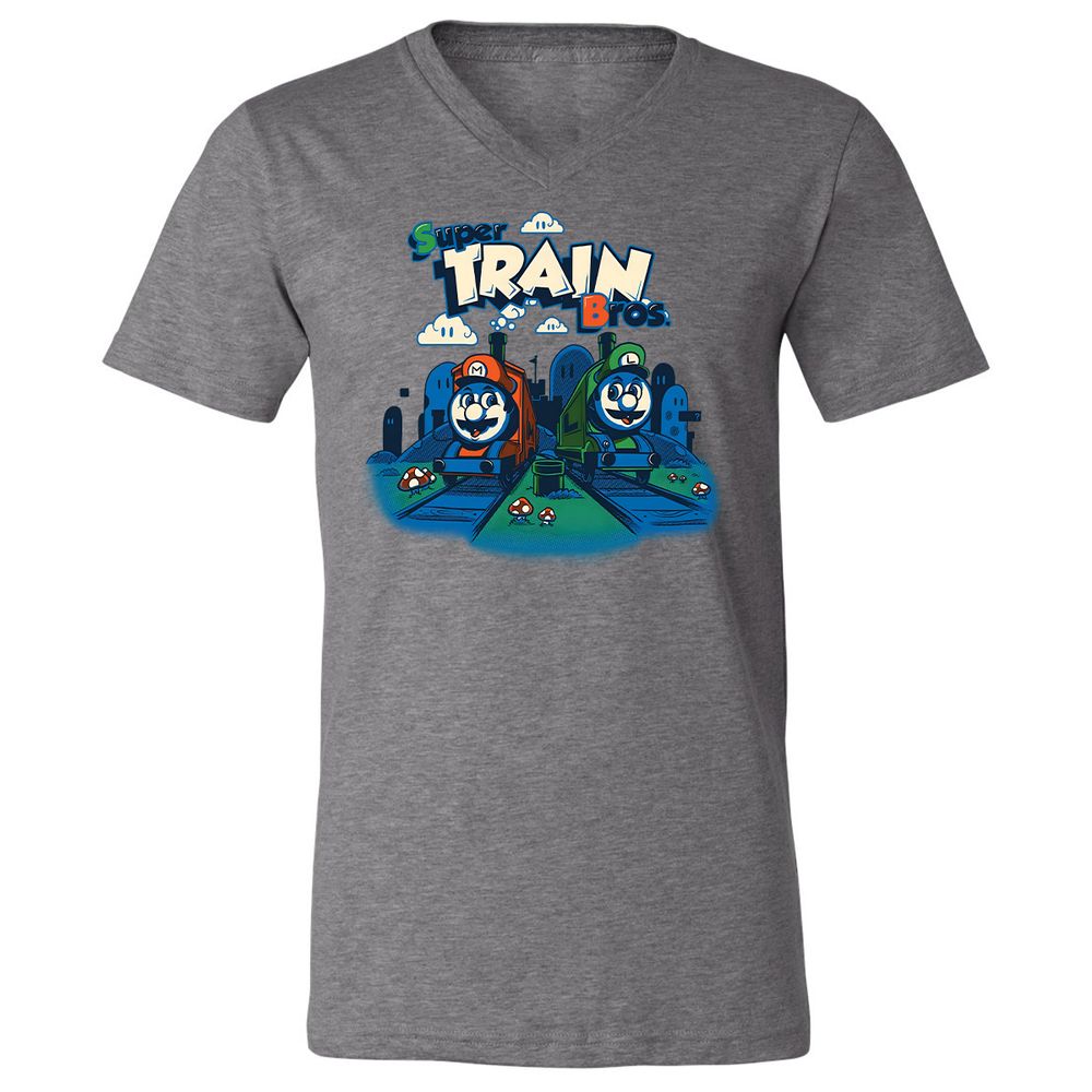 Unisex V-Neck T-Shirt - 3Z8ULW36 - Deep Heather - 13