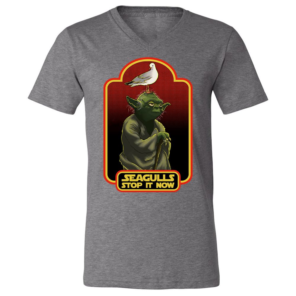 Unisex V-Neck T-Shirt - QD28C1QL - Deep Heather - 13