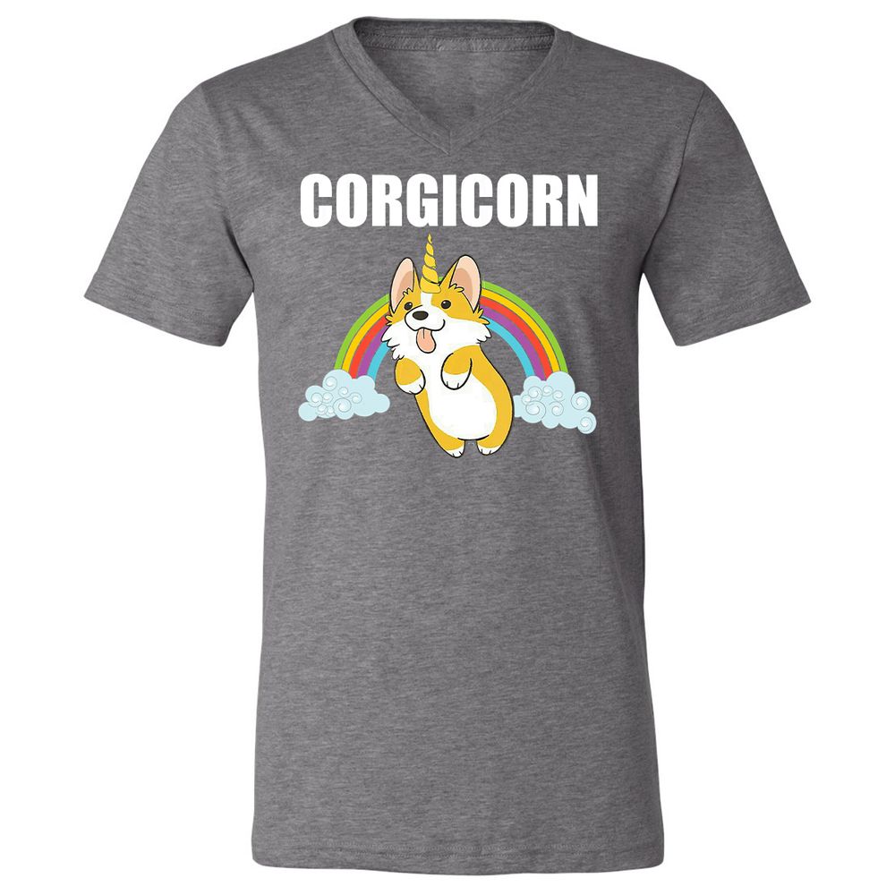 Unisex V-Neck T-Shirt - A6K9J5AZ - Deep Heather - 13