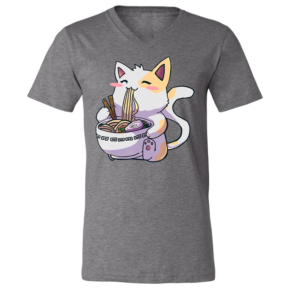 Unisex V-Neck T-Shirt - 3Q4QCJ4A - Deep Heather - 13