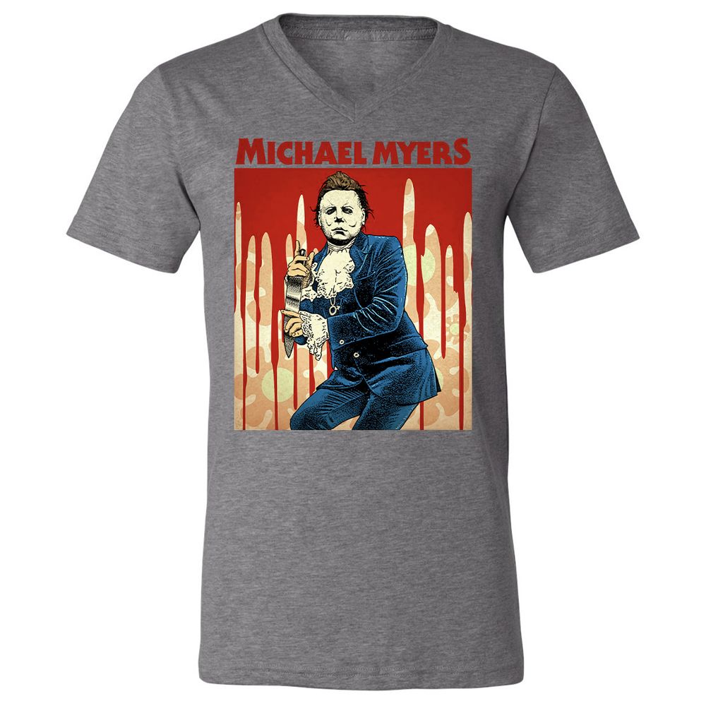 Unisex V-Neck T-Shirt - 5QMSAYPT - Deep Heather - 13