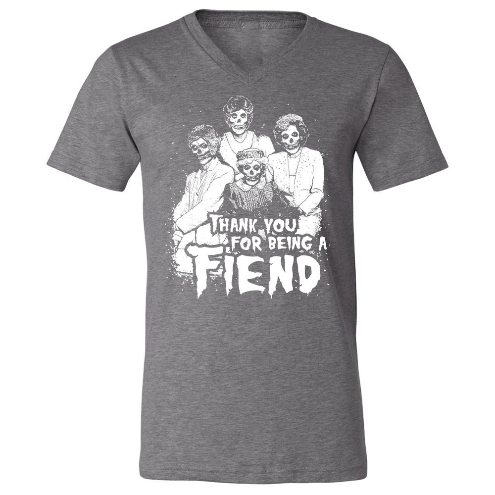 Unisex V-Neck T-Shirt - CGZV5FU6 - Deep Heather - 13