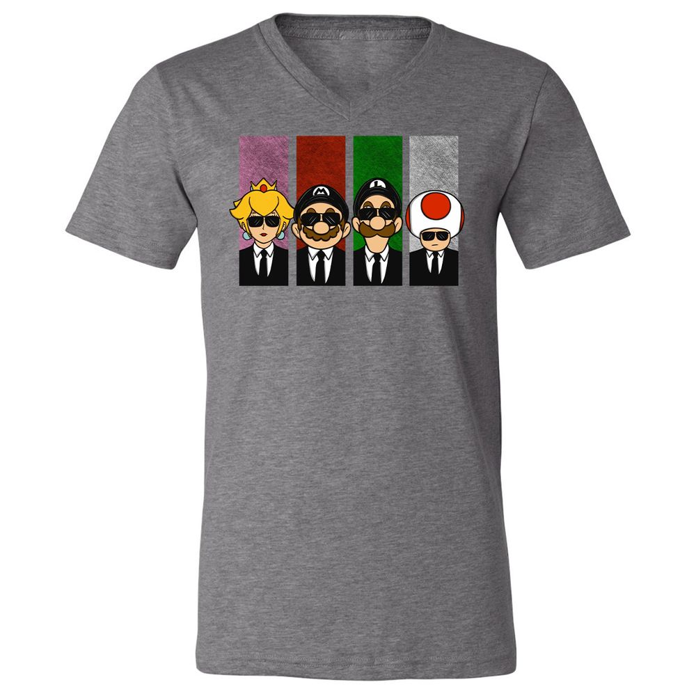 Unisex V-Neck T-Shirt - 1LWQFCUU - Deep Heather - 13