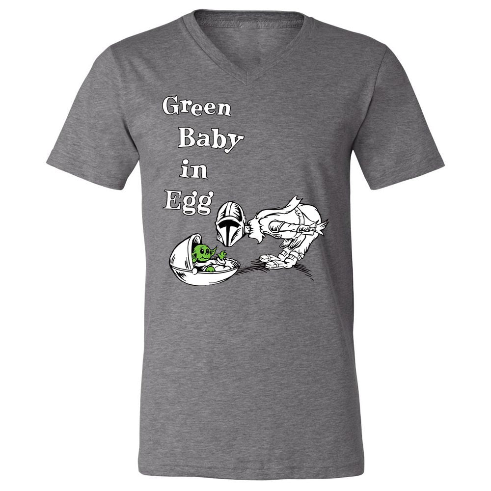 Unisex V-Neck T-Shirt - X76LAN55 - Deep Heather - 13